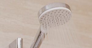 Turning on the shower